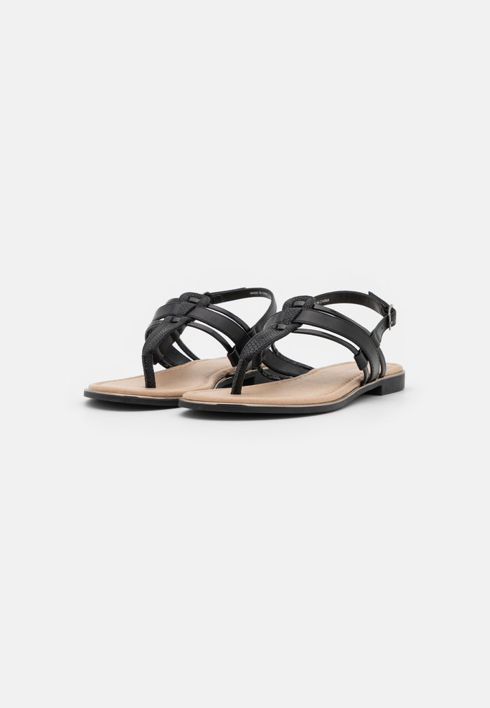 Sandales Anna Field T-bar Noir Femme | SCQ-8136643